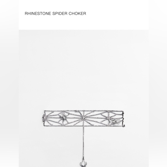 A NWT Zaras Rhinestone Chocker - Picture 6 of 7